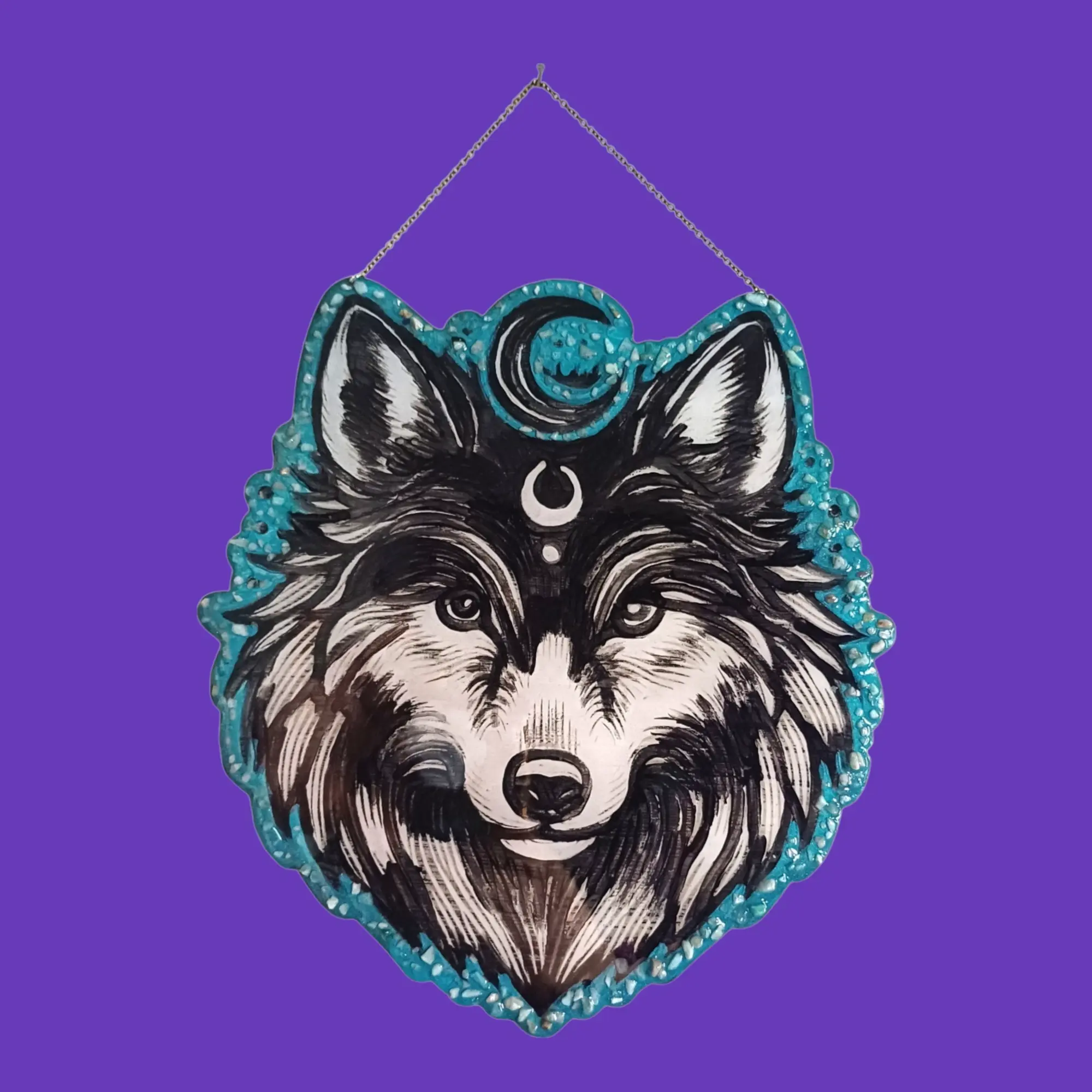 Décoration tête de loup en bois blacksoulcreations-decoration-tete-loup-bois-avec-pierres-naturelles