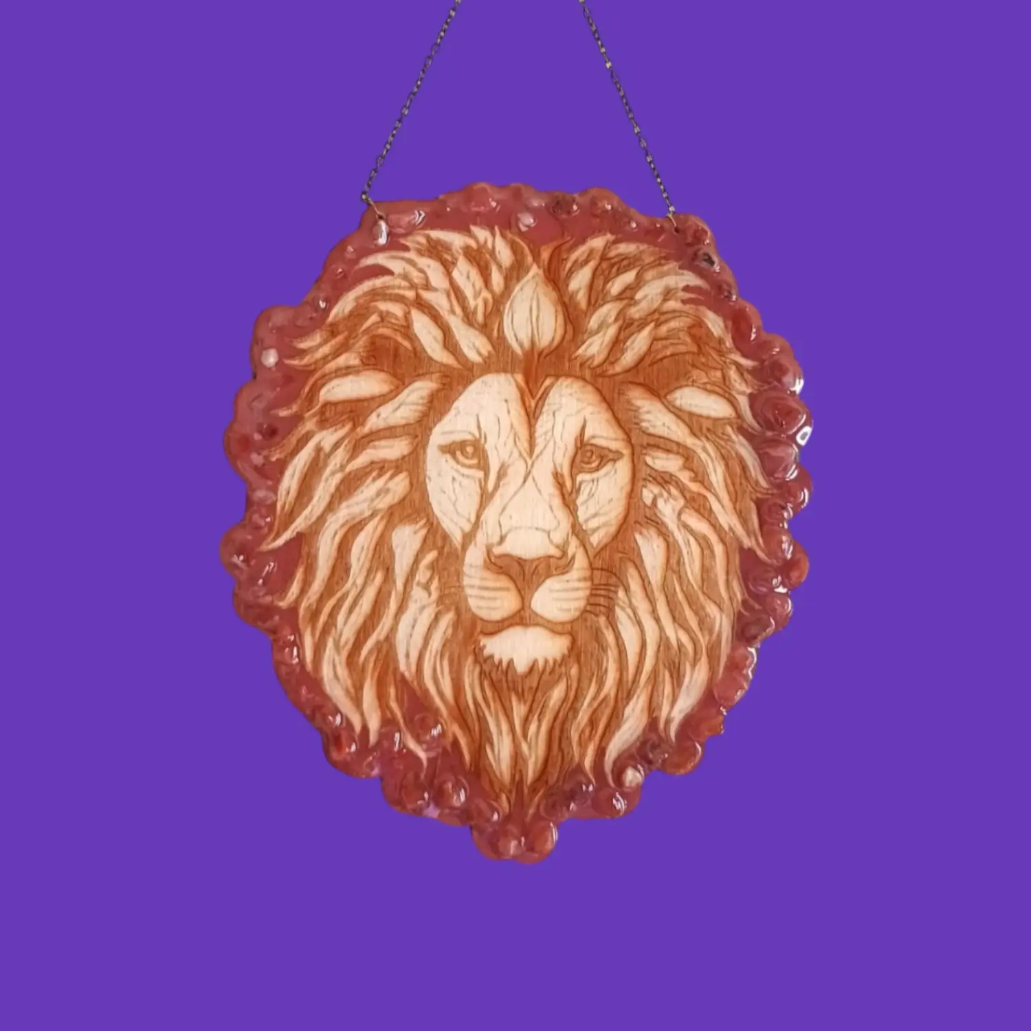 Décoration lion en bois blacksoulcreations-decoration-lion-bois-pierres-naturelles