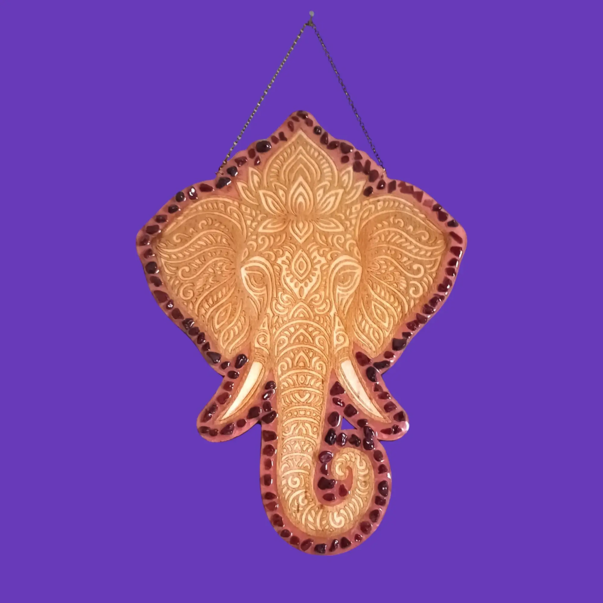 Décoration éléphant en bois blacksoulcreations-decoration-tete-elephant-bois-pierres-naturelles