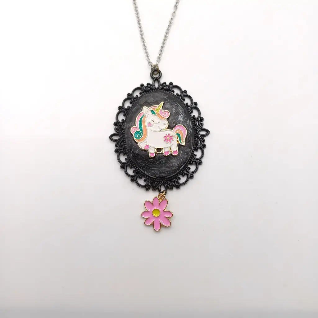 Flower Unicorn Pendant