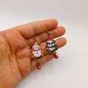 Boucles d'oreilles Bonhomme de Neige 