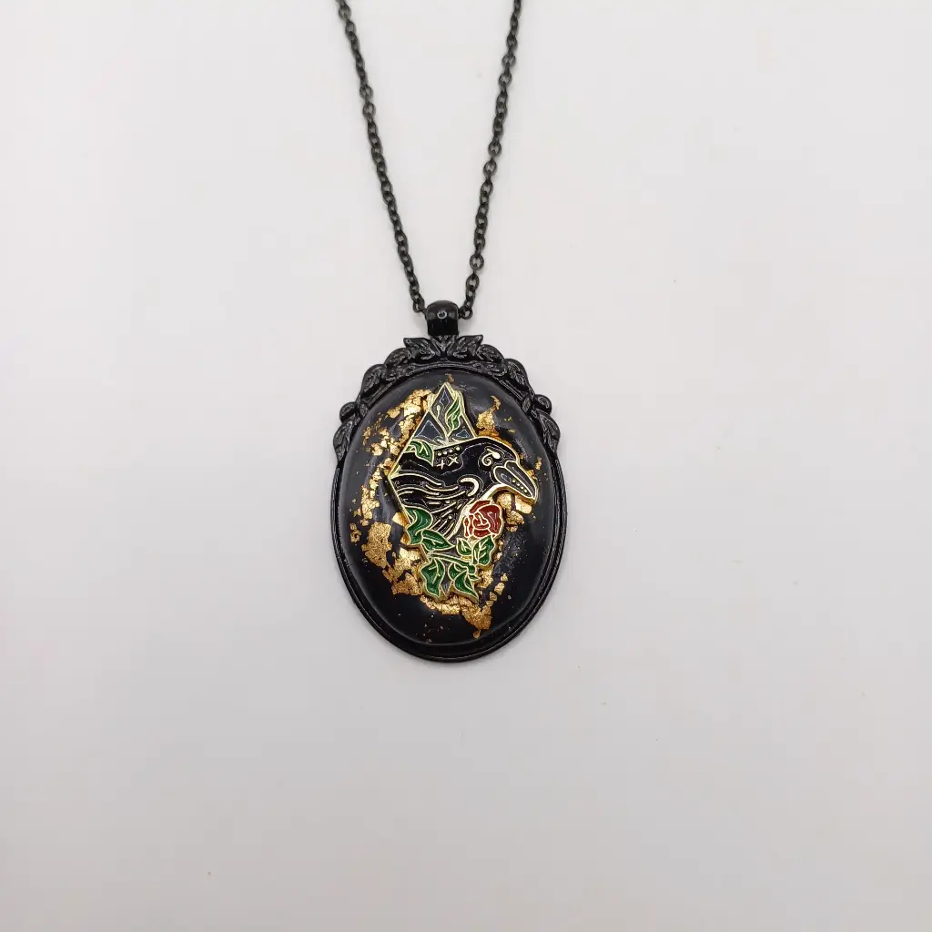 Pendentif Corbeau Fleurit