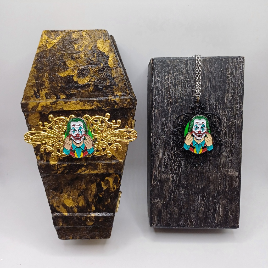 Boîte à Bijoux Cercueil en Bois Joker 