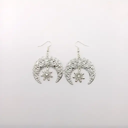 Boucles d'oreilles Flocon de neige