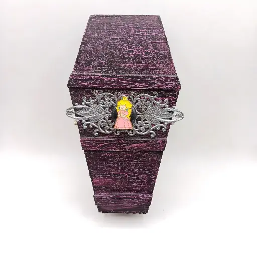 Video Game Princess wooden coffin jewerly box