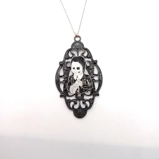 Little Addams Girl Wednesday Pendant