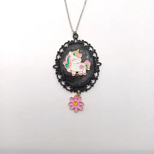 Flower Unicorn Pendant