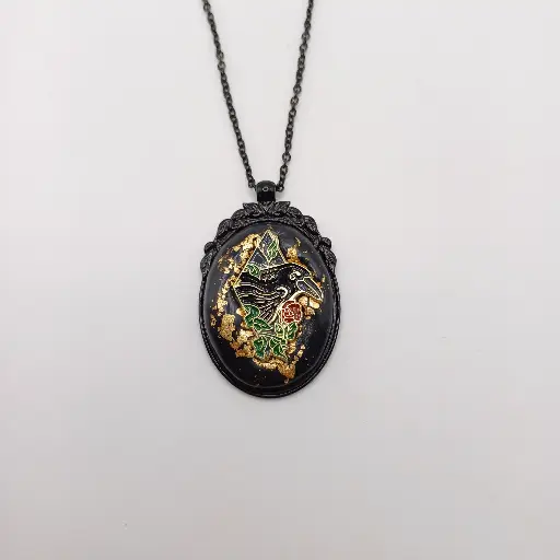 Raven Flower Pendant