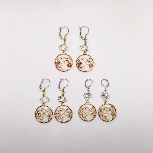 Floral Rabbit Earrings